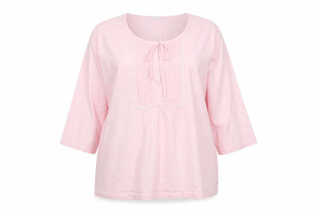 Shapely Figures Women Pink 3/4 Sleeve Tunic Blouse Size 20/22