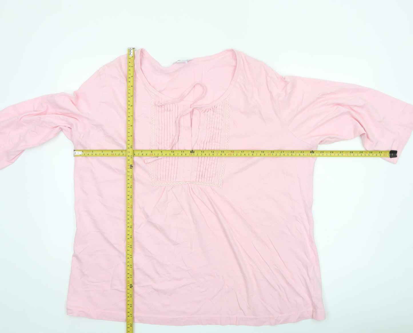 Shapely Figures Women Pink 3/4 Sleeve Tunic Blouse Size 20/22