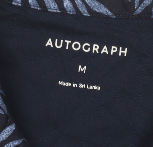 Marks and Spencer Men’s Blue Leaf Print Cotton Lyocell Pyjama Top M