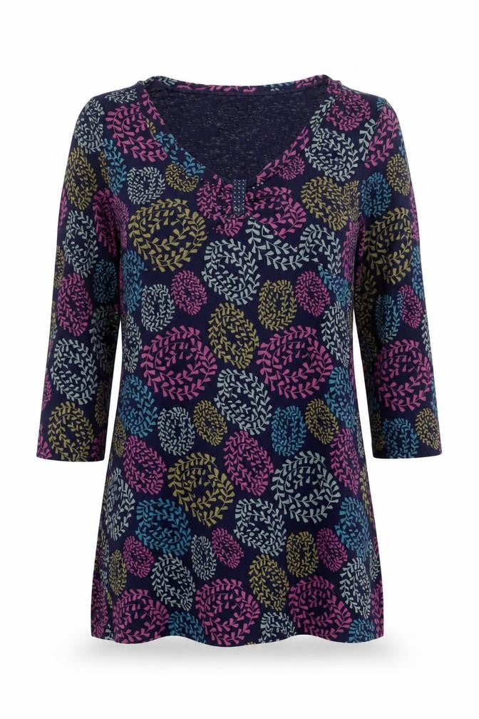 White Stuff Women's Multicoloured Floral Tunic Top Size 10 Viscose Blend
