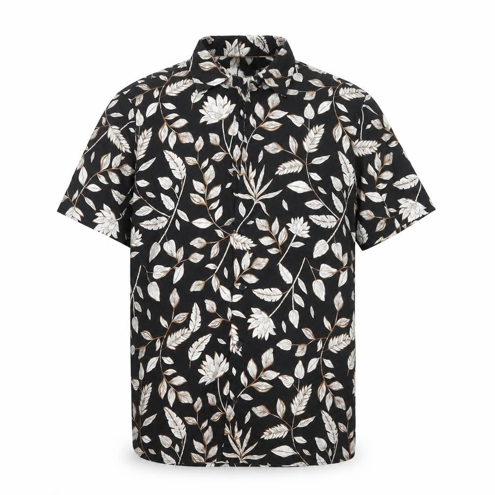 Marks & Spencer Autograph Men's Black Floral Short Sleeve Shirt Size S