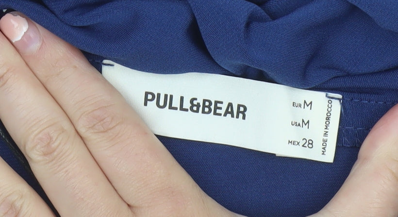 Pull & Bear Women's Blue Midi Stretch Pencil Skirt Size M