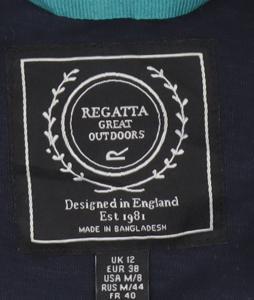 Regatta Women’s Navy Pullover Hoodie UK 12 Cotton Casual Outdoor Sweatshirt