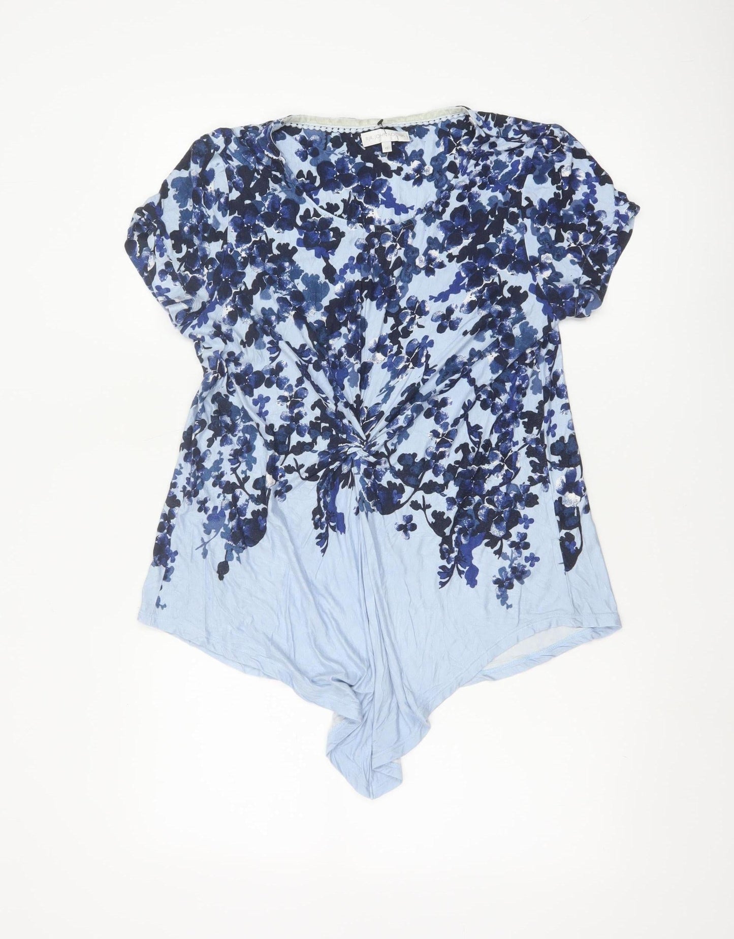 RJR.John Rocha Womens Blue Floral Tunic Blouse Size 12