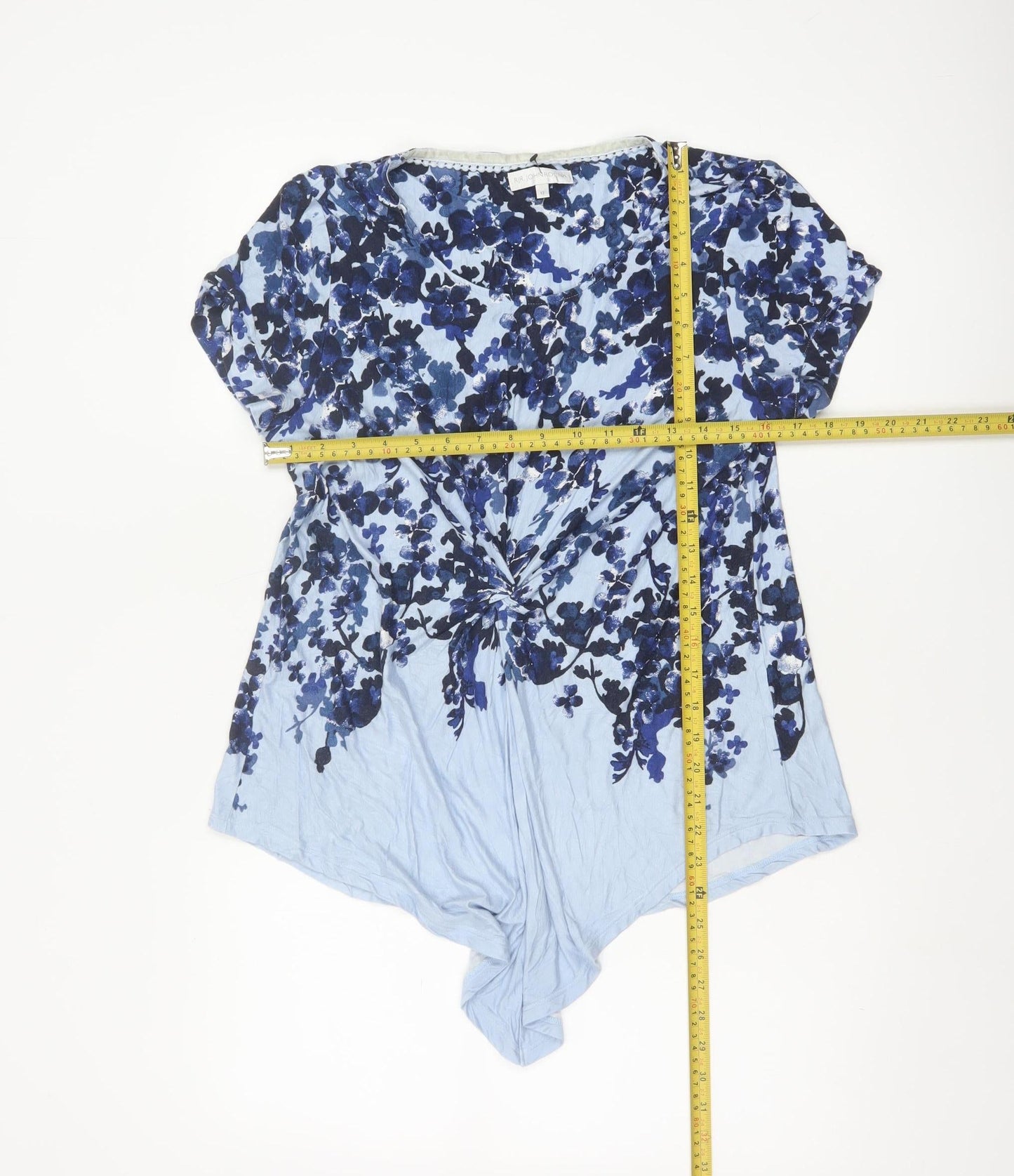 RJR.John Rocha Womens Blue Floral Tunic Blouse Size 12