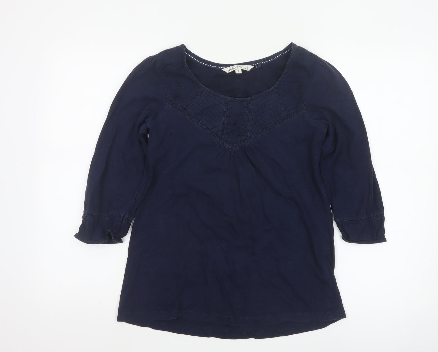 Fat Face Women's Blue Cotton Tunic Blouse Size 8