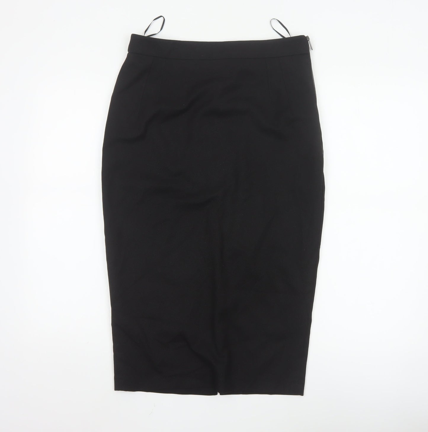 Next Women Black Size 10 Pencil Skirt Lined Stretch Workwear
