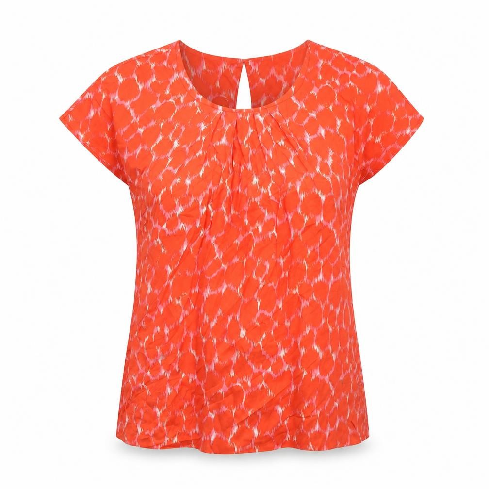 Boden Womens Orange Short Sleeve Silk Blend Tunic Blouse UK 6