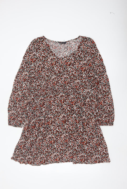 Marks and Spencer Women Multicoloured Viscose A-Line Dress Size 14