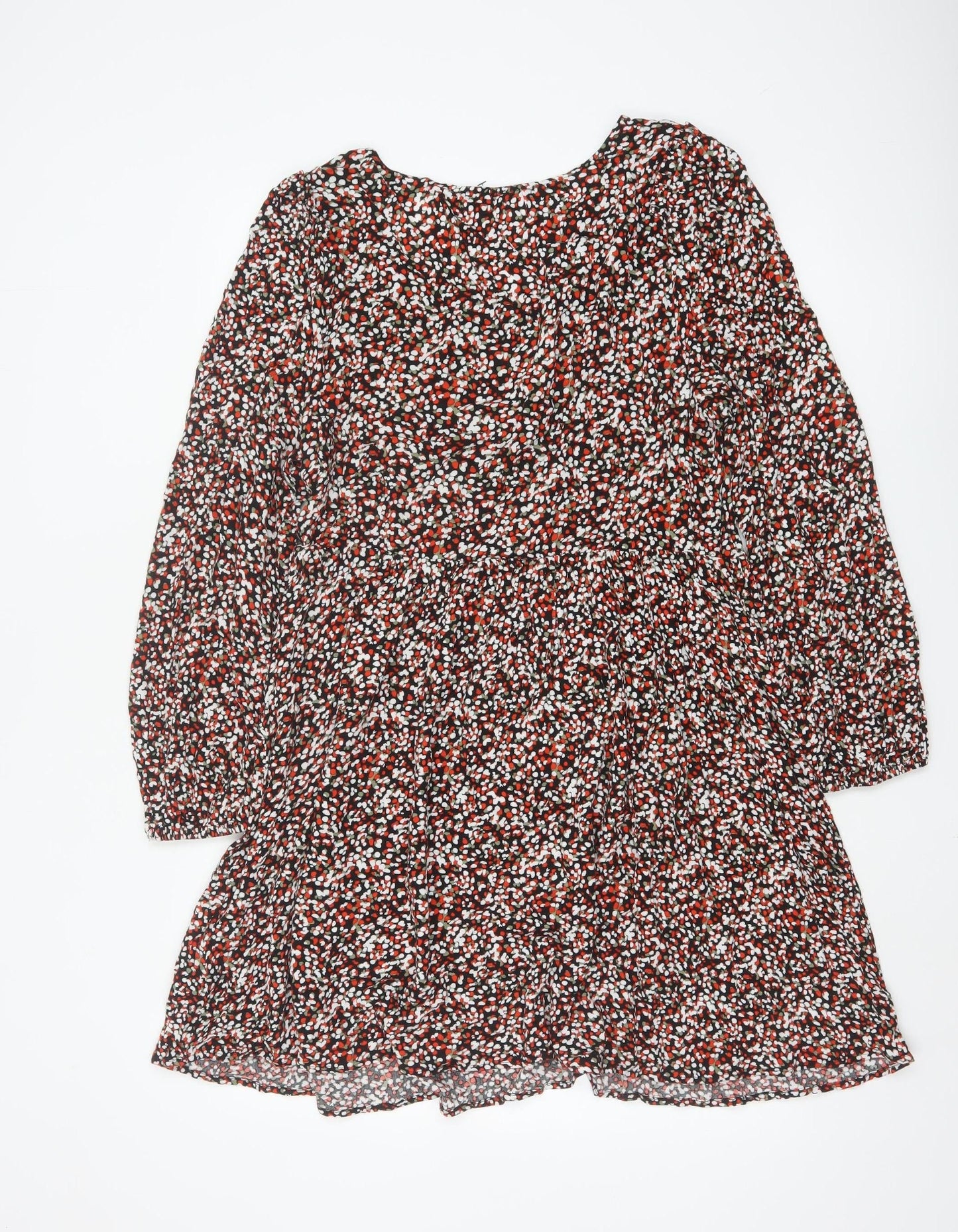 Marks and Spencer Women Multicoloured Viscose A-Line Dress Size 14