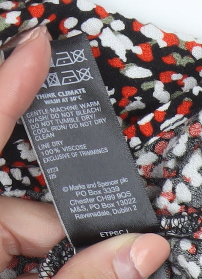Marks and Spencer Women Multicoloured Viscose A-Line Dress Size 14