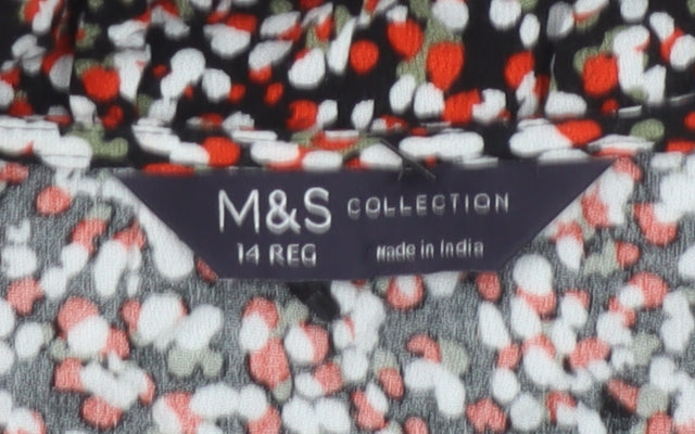 Marks and Spencer Women Multicoloured Viscose A-Line Dress Size 14