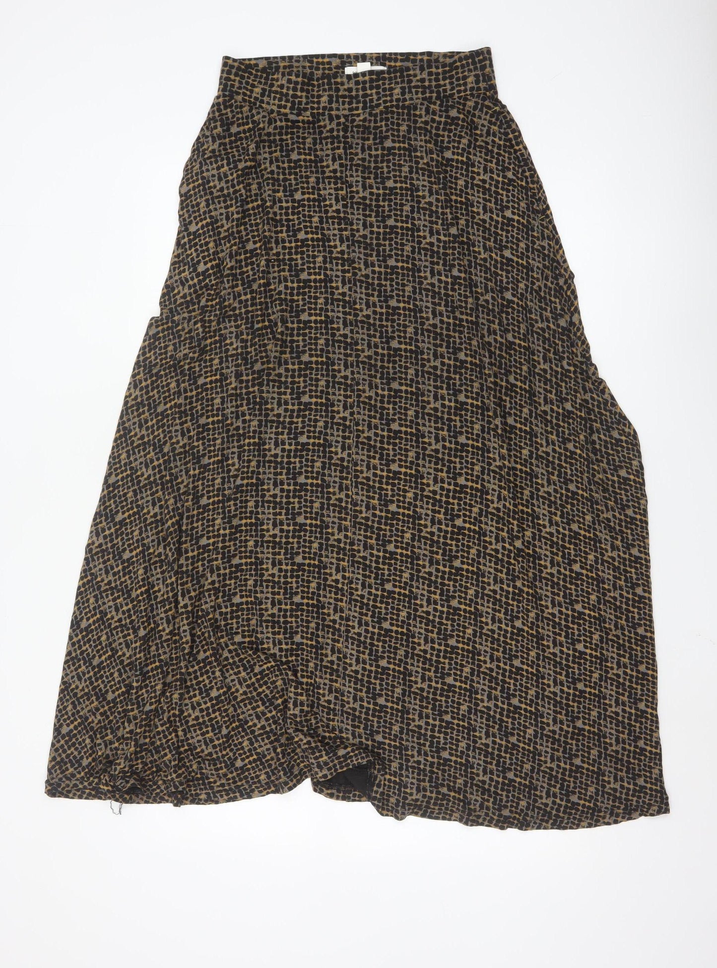 White Stuff Women’s Brown Geometric A-Line Midi Skirt Size 8