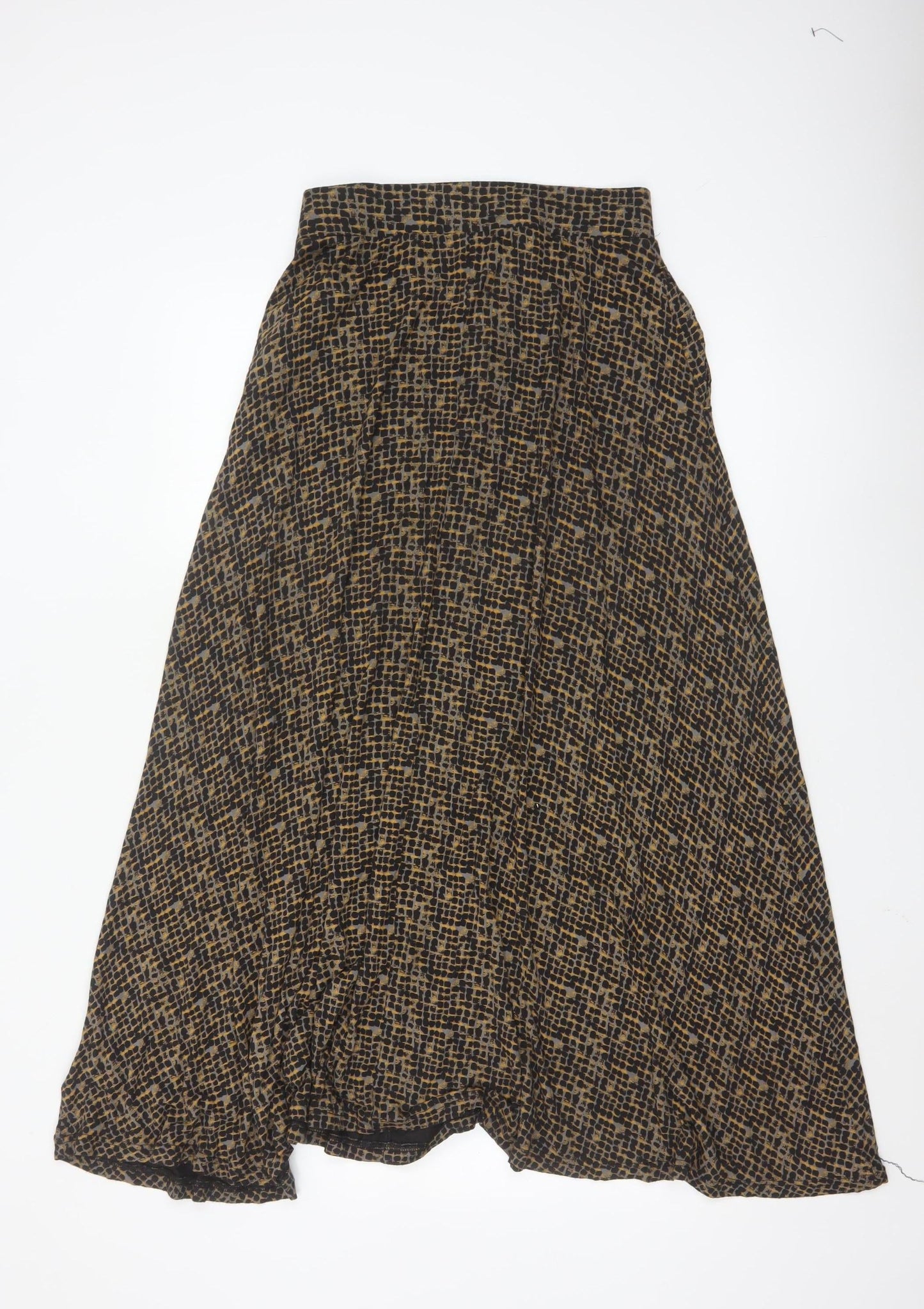 White Stuff Women’s Brown Geometric A-Line Midi Skirt Size 8