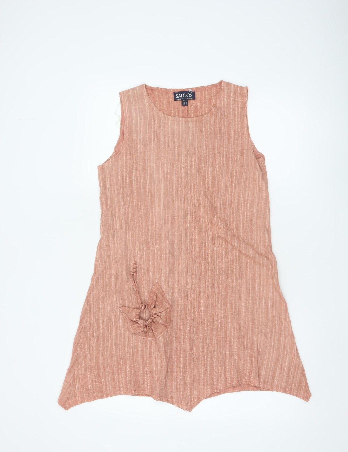 Saloos Women Brown Sleeveless A-Line Dress UK 12