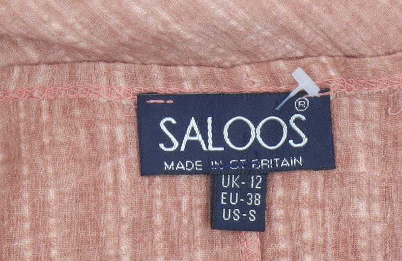 Saloos Women Brown Sleeveless A-Line Dress UK 12