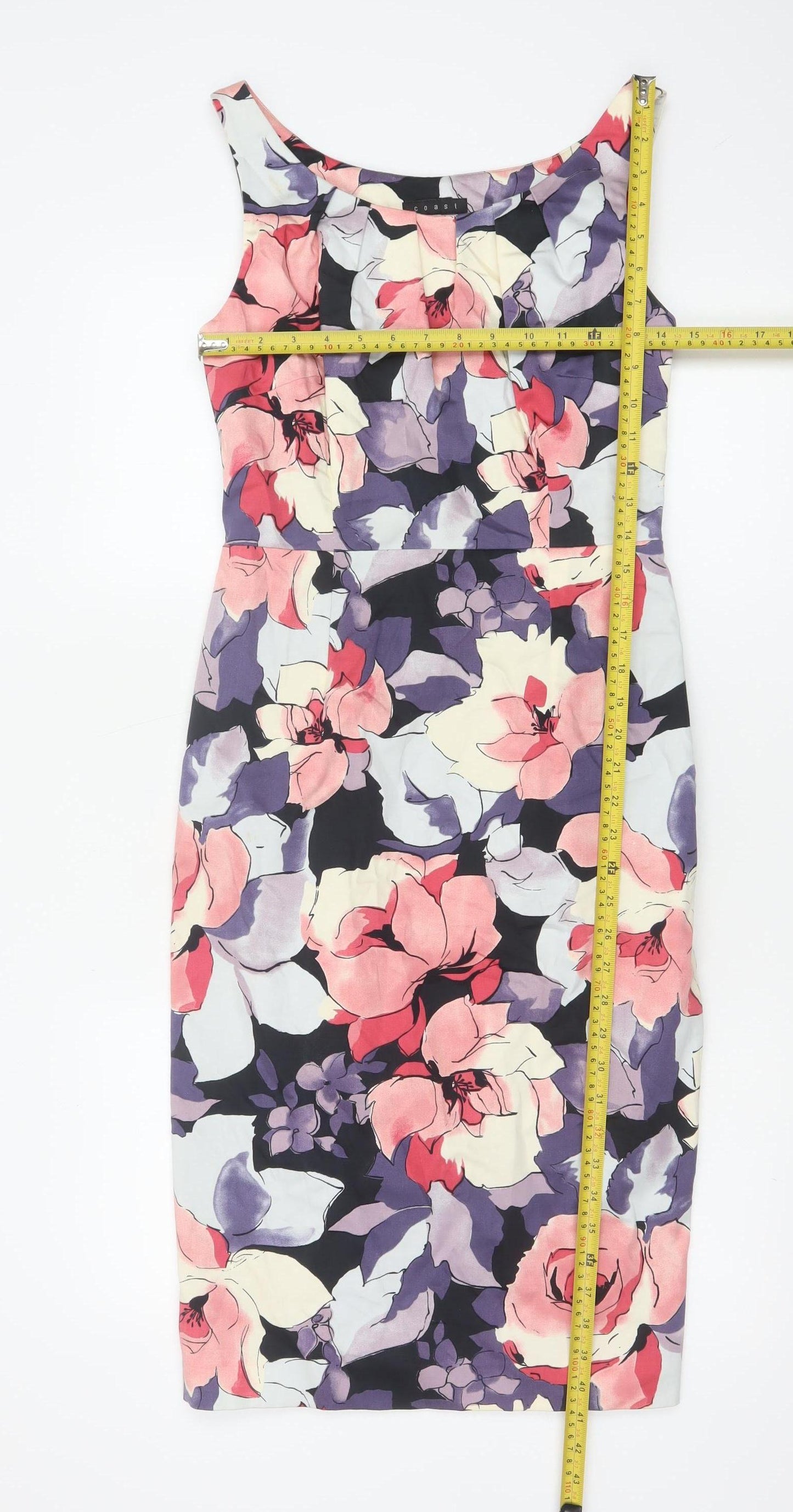 Coast Women’s Multicoloured Floral Sheath Dress Size 10