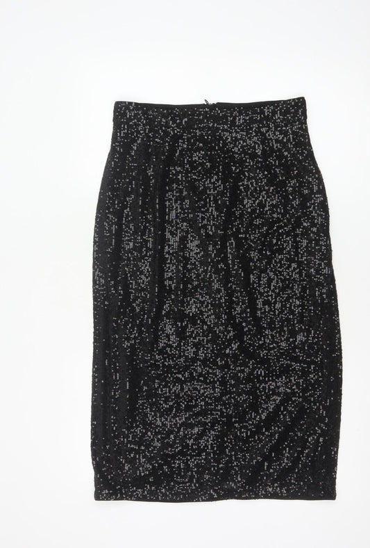 Marks and Spencer Women’s Black Sequin Pencil Skirt Size 10