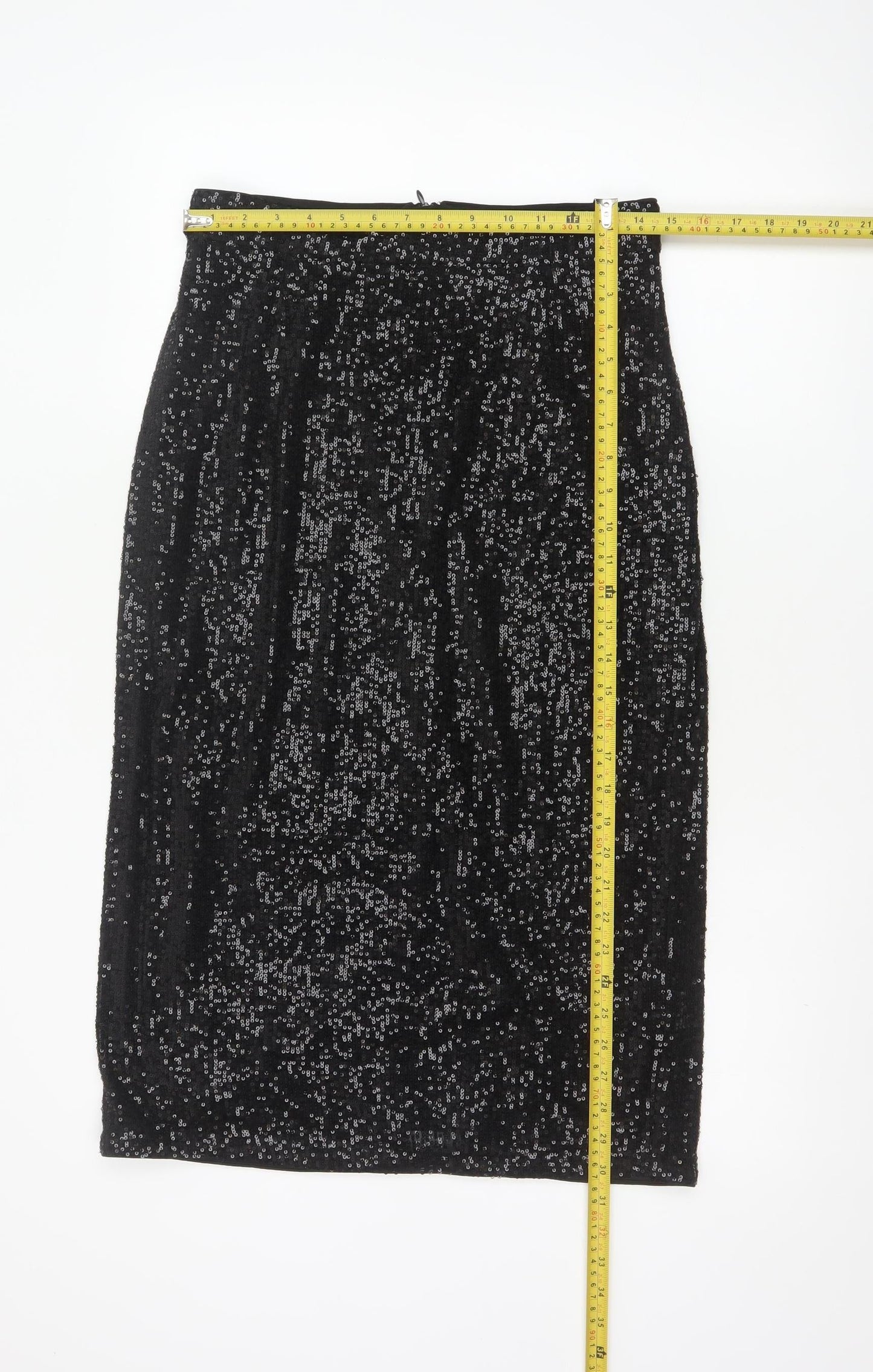 Marks and Spencer Women’s Black Sequin Pencil Skirt Size 10