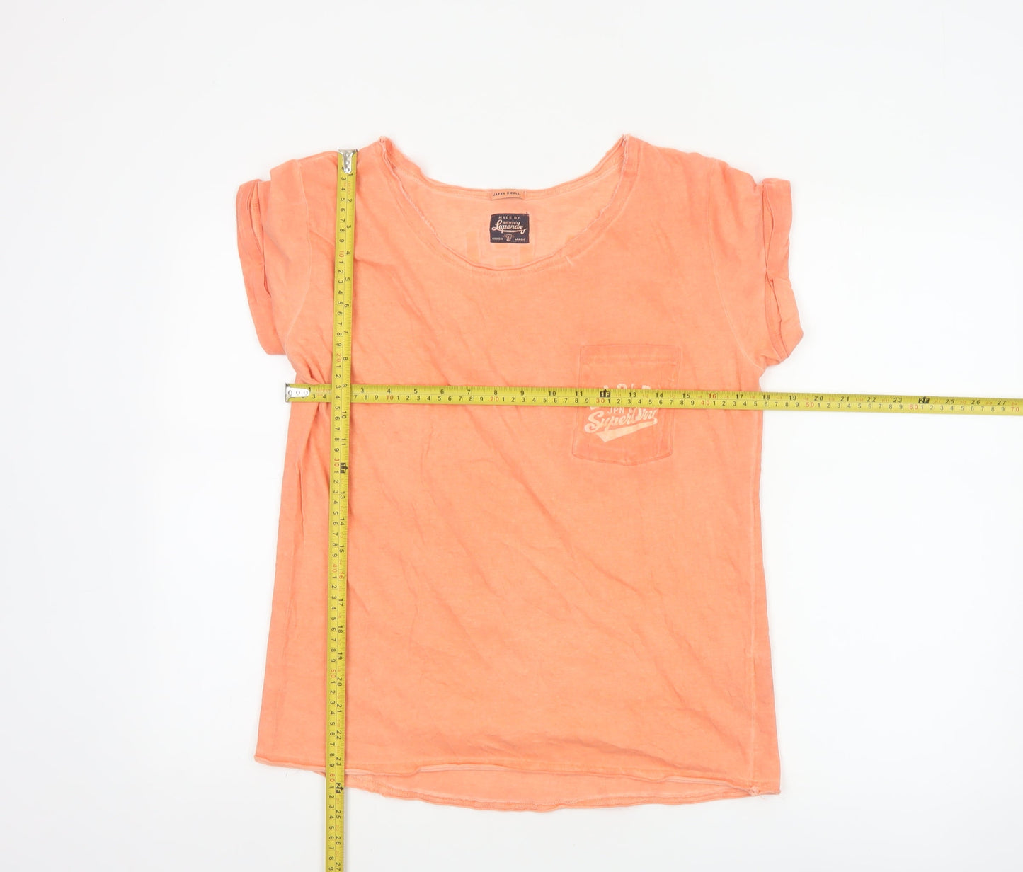 Superdry Women's Orange XS Basic Cotton T-Shirt