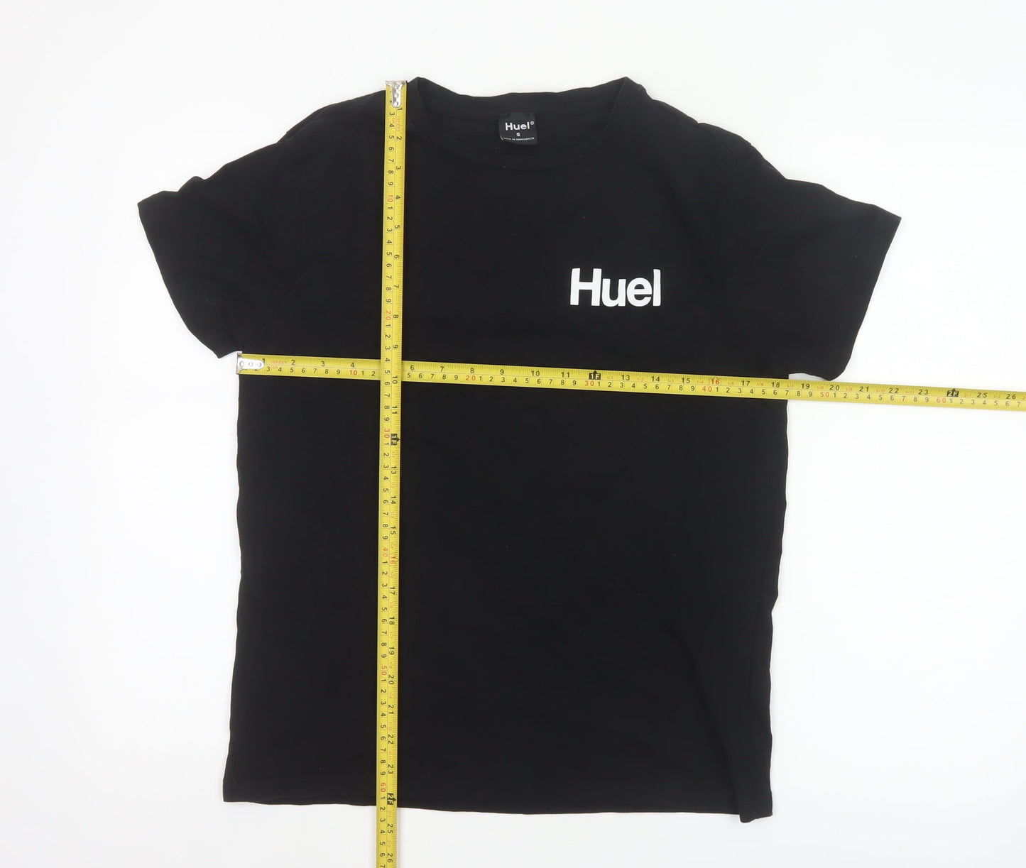 Huel Men's Black Crew Neck Short Sleeve Cotton Blend T-Shirt Size S