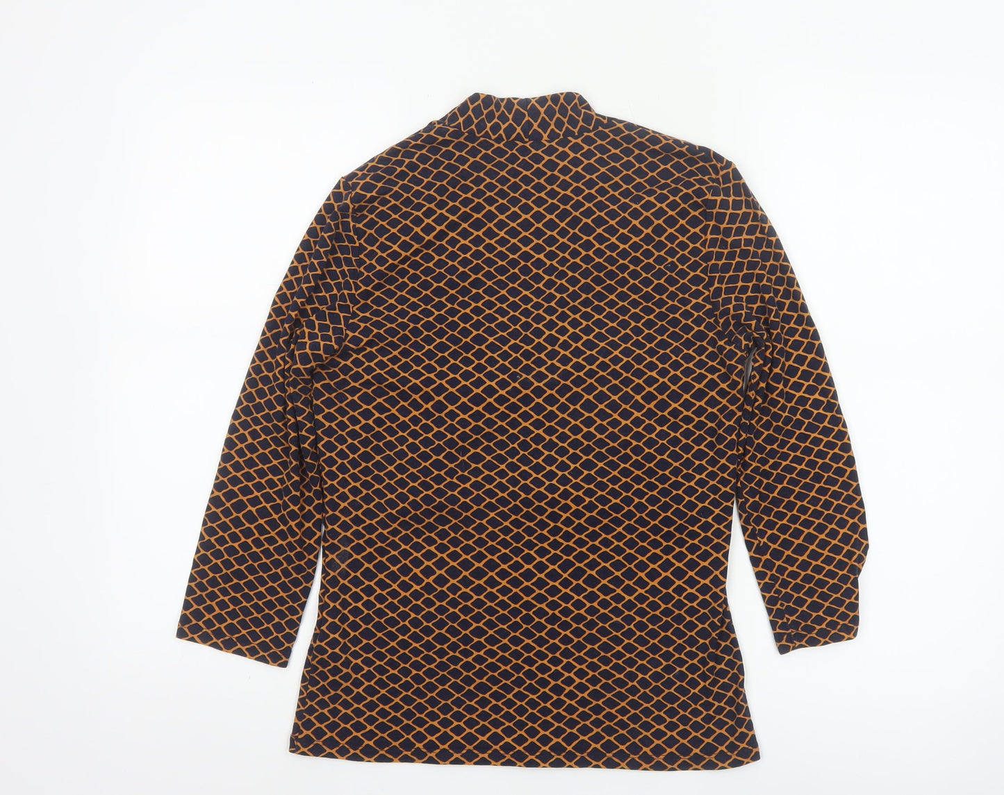 Hobbs Women’s Blue Orange Patterned Viscose Jersey Top Size S