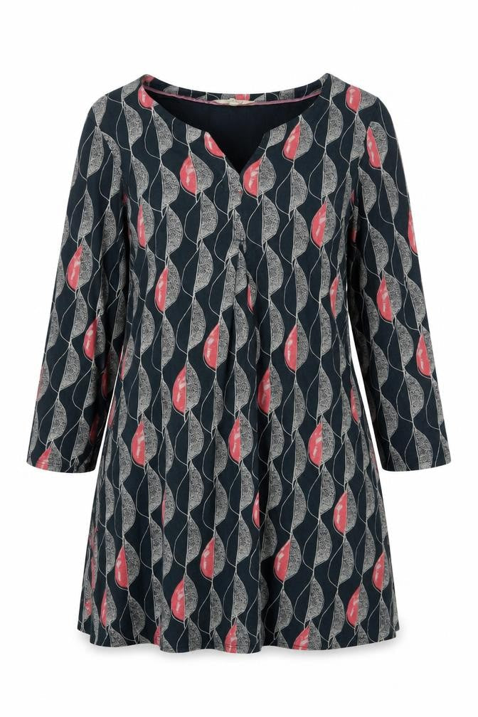 White Stuff Women's Multicoloured Tunic Blouse UK 10 Cotton Modal