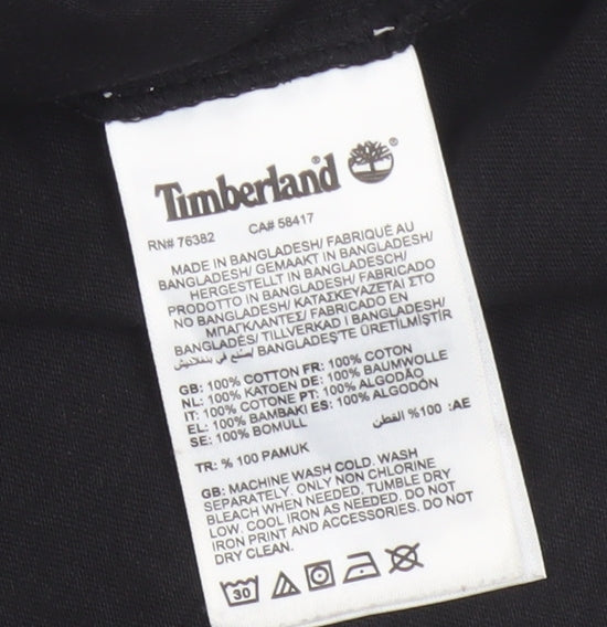 Timberland Men's Black XL Slim Fit Organic Cotton T-Shirt