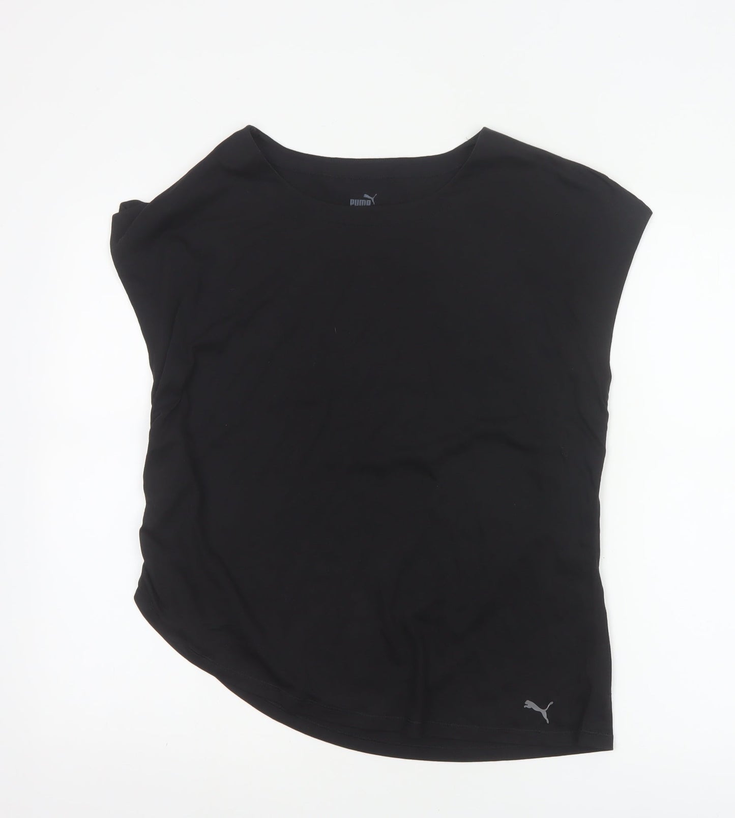 Puma Women's Black Sleeveless Stretch T-Shirt Medium