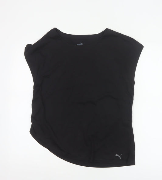Puma Women's Black Sleeveless Stretch T-Shirt Medium