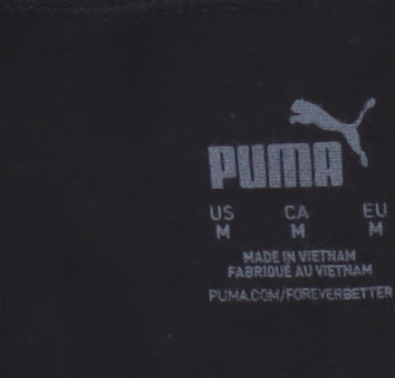 Puma Women's Black Sleeveless Stretch T-Shirt Medium