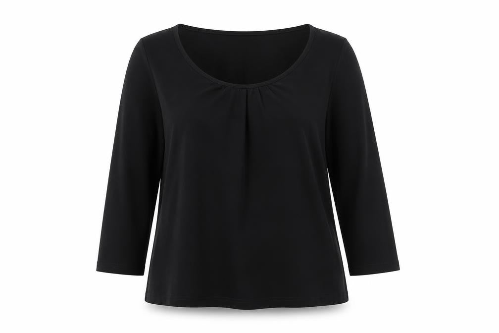 Marks & Spencer Womens Black Viscose 3/4 Sleeve Top Size 14