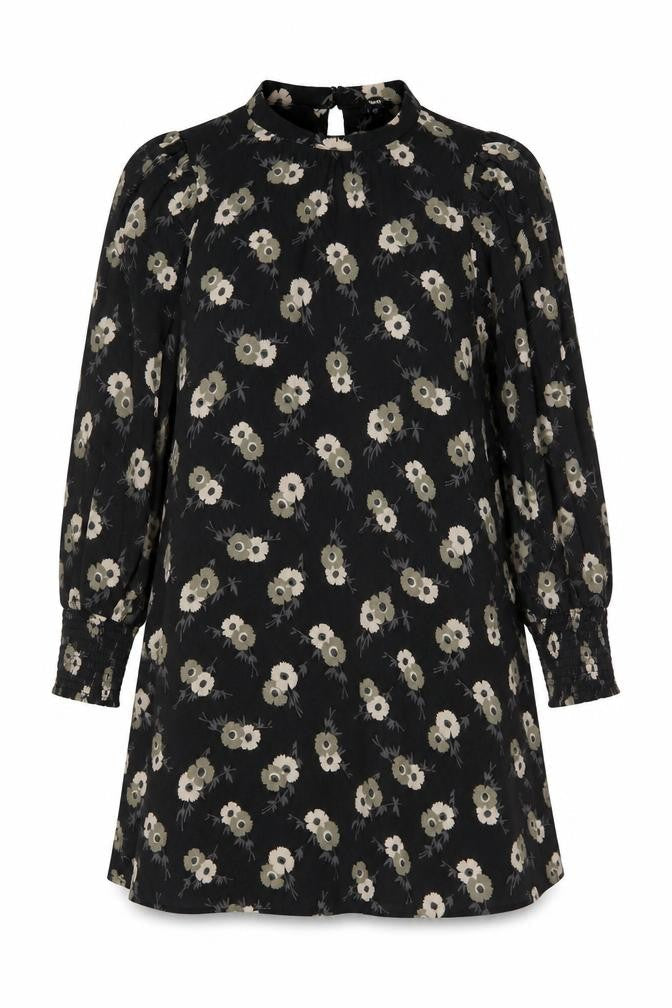 Next Women’s Black Floral Shift Dress Size 12 Long Sleeve
