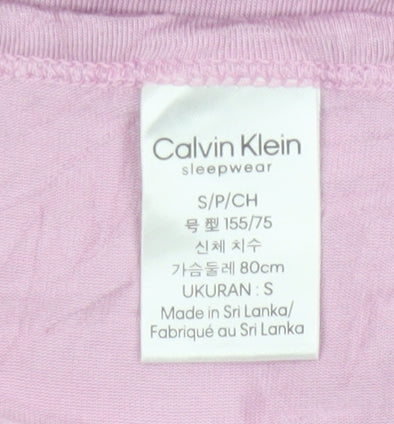 Calvin Klein Women's Pink Jersey Sleeveless Nightshirt S