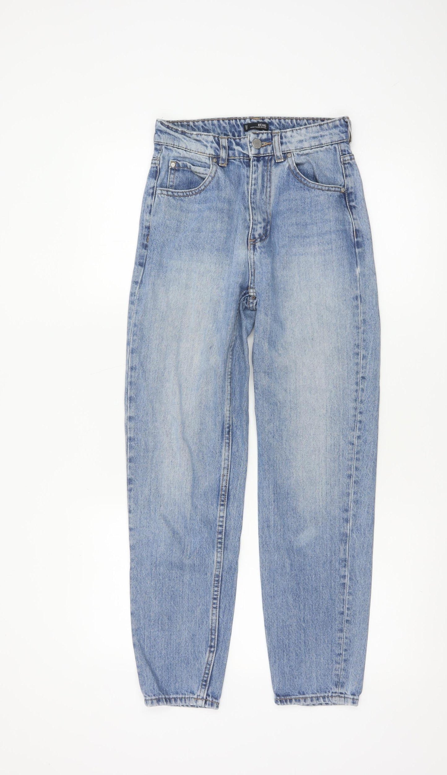 Zuki Womens Blue High Rise Mom Jeans Size 10 Relaxed Fit