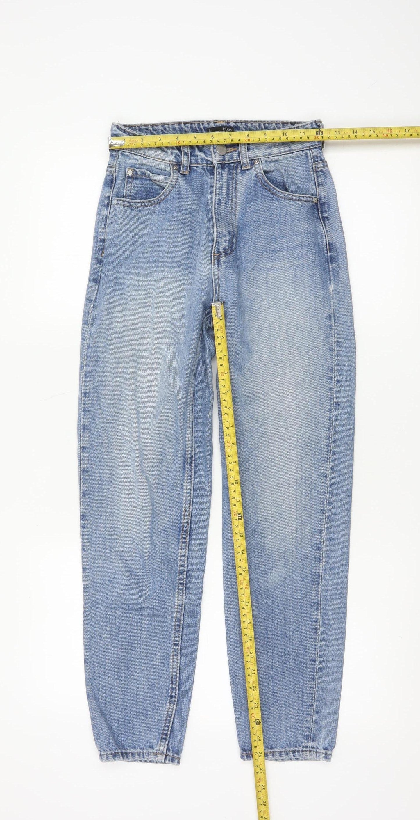 Zuki Womens Blue High Rise Mom Jeans Size 10 Relaxed Fit