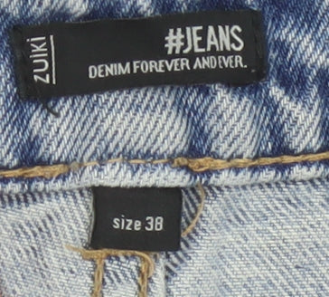 Zuki Womens Blue High Rise Mom Jeans Size 10 Relaxed Fit