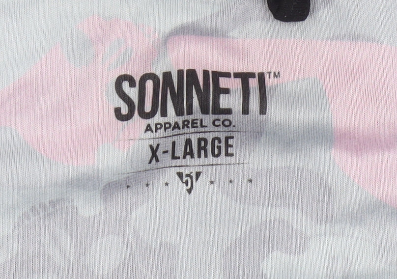 Sonneti Men's Green Red Camouflage Sleeveless Tank Top XL