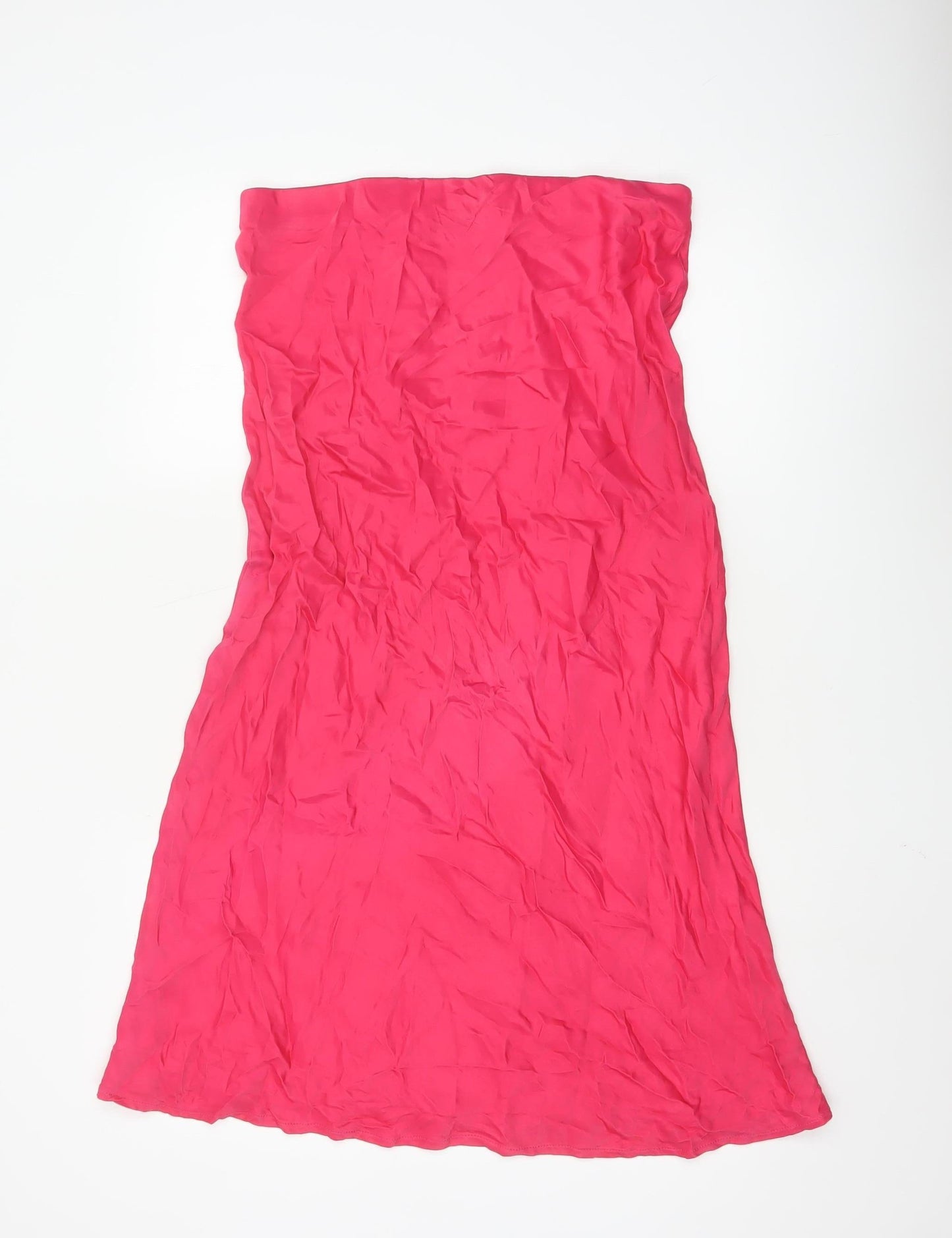 Nobody's Child Womens Pink A-Line Midi Skirt Size 14