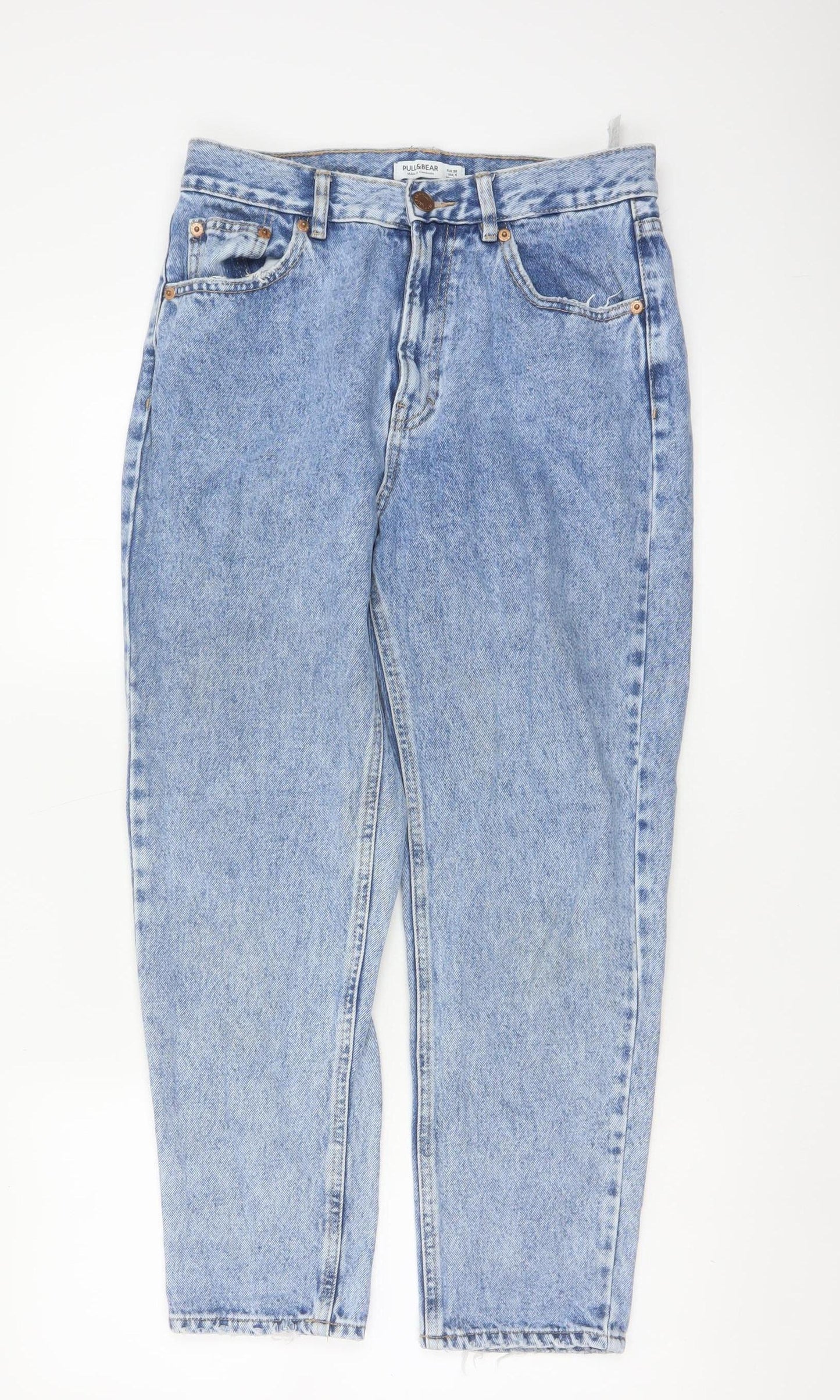 Pull & Bear Women’s Blue Acid Wash Mom Jeans Size 10