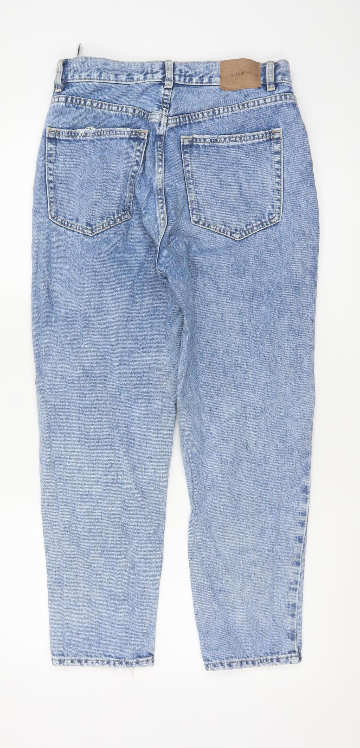 Pull & Bear Women’s Blue Acid Wash Mom Jeans Size 10