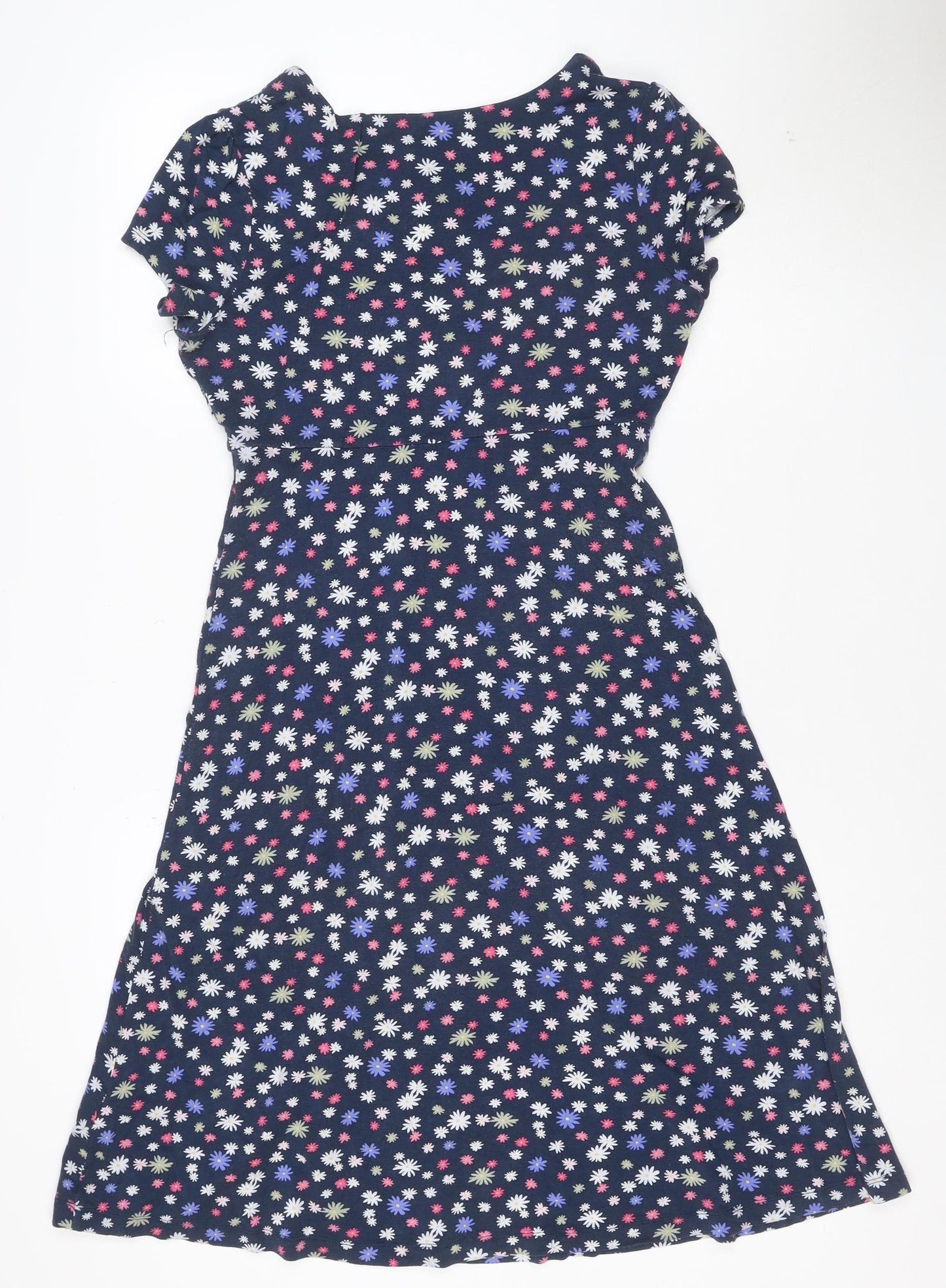 Crew Clothing Women Blue Floral Fit & Flare Dress Size 10