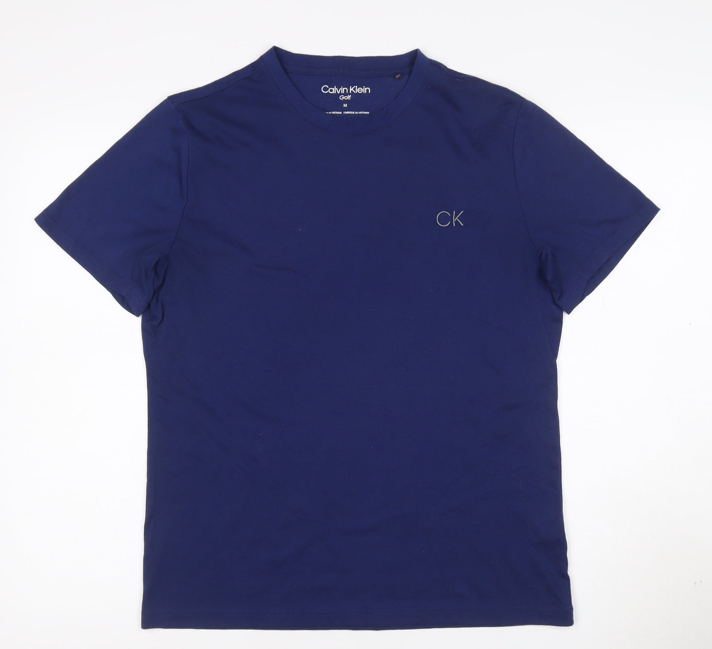 Calvin Klein Golf Men's Navy Blue Polyester Crew Neck T-Shirt M