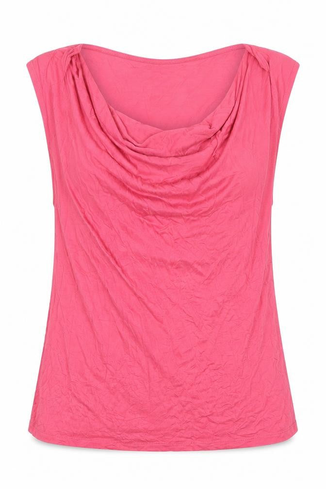 Nougat London Women’s Pink Viscose Cowl Neck Sleeveless Blouse Size 14