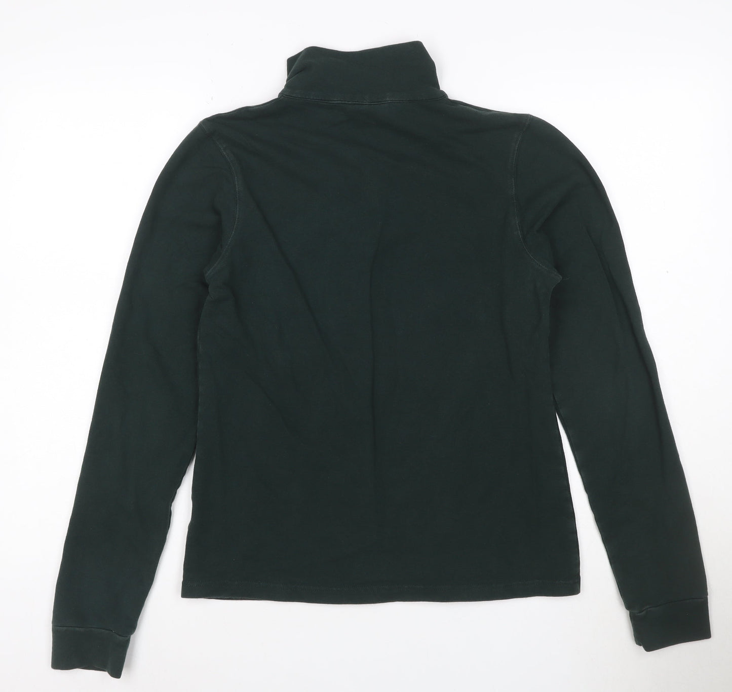 Guinness Women's Dark Green 1/4 Zip Long Sleeve Cotton Sweatshirt L
