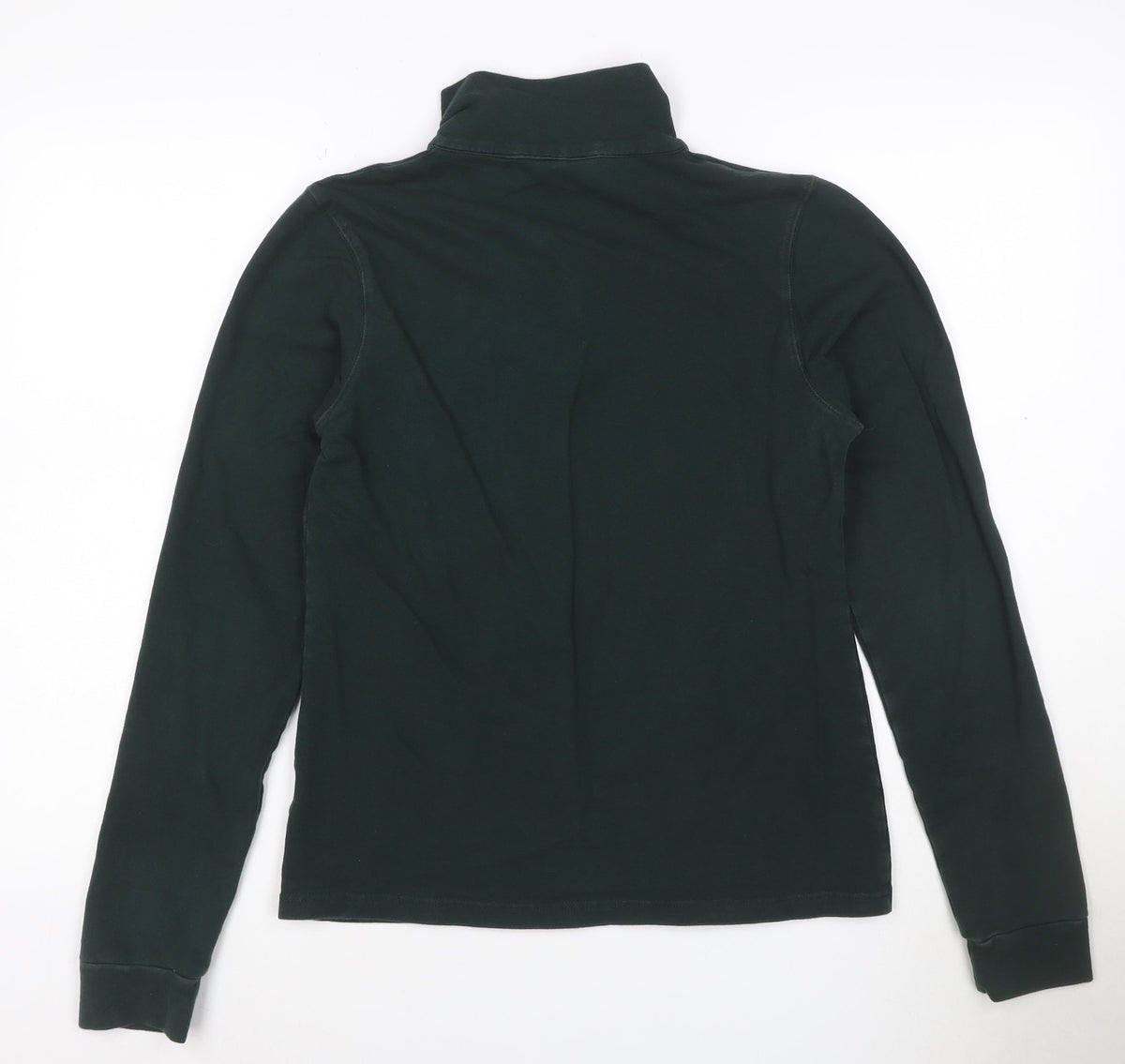Guinness Women's Dark Green 1/4 Zip Long Sleeve Cotton Sweatshirt L