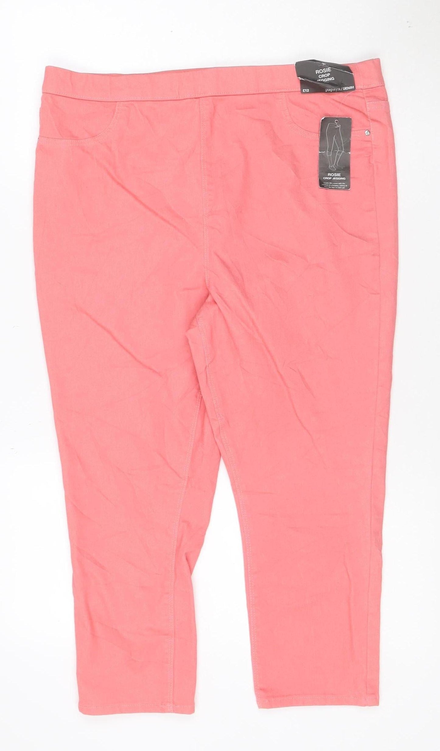 Matalan Denim Women Coral Pink Size 16 Cropped Jegging Jeans