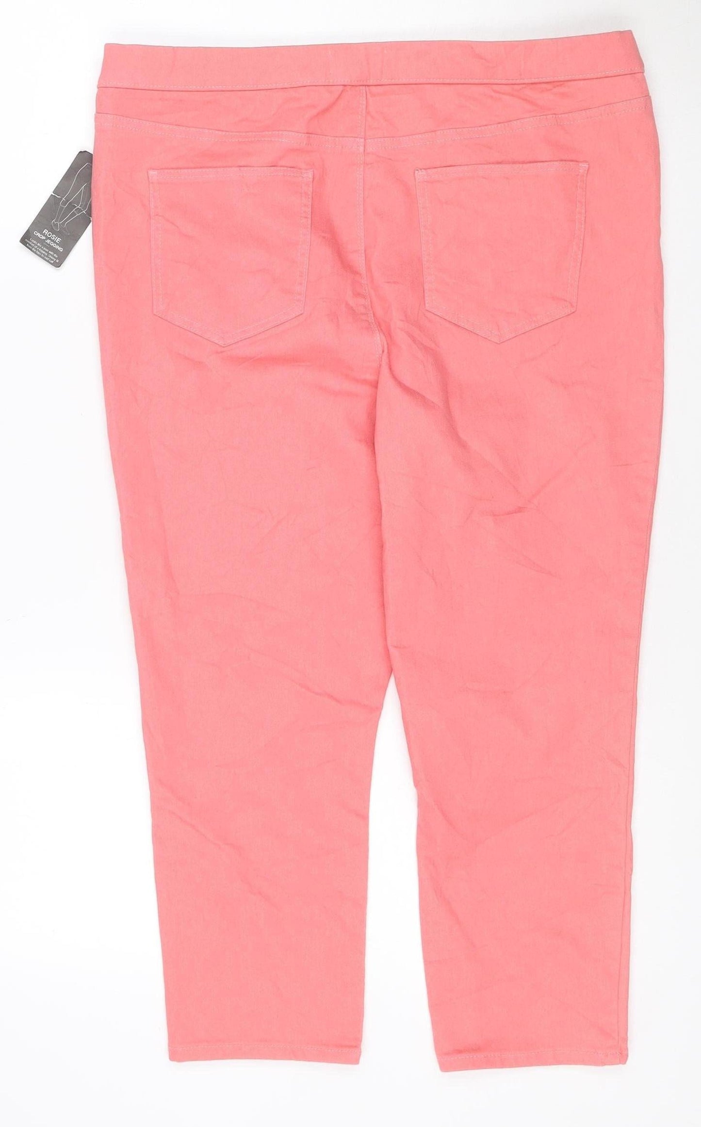 Matalan Denim Women Coral Pink Size 16 Cropped Jegging Jeans