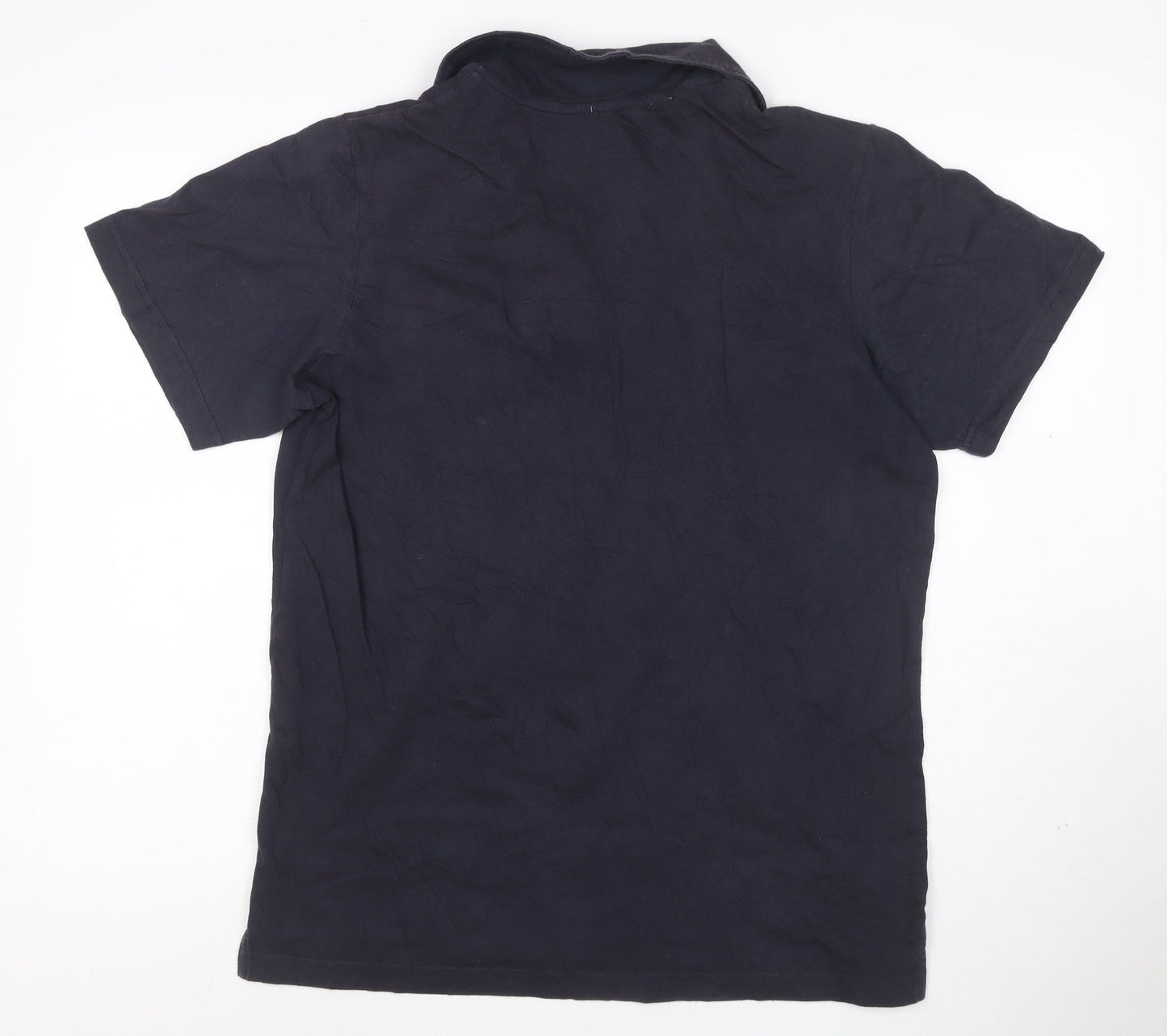 Monsoon Men's Blue Cotton Polo Shirt Size M Short Sleeve
