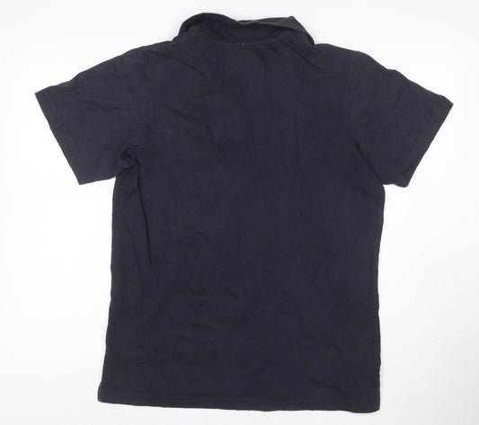 Monsoon Men's Blue Cotton Polo Shirt Size M Short Sleeve